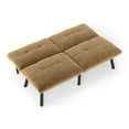 thumbnail image 7 of Convertible Futon Sofa Bed, Folding Sofa Sleeper,Modern Sofa Couch for Small Space,Apartment,Living Room,Brown, 7 of 7