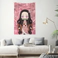 thumbnail image 2 of Kamado Nezuko Tapestry Dorm Decor Wall Hanging Tapestries Window Curtain Picnic Mat Beach Blanket 60x40 Inch, 2 of 9
