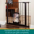 thumbnail image 3 of North States MyPet Petgate Passage Pressure Mount Dog Gate, 29.8"- 38" Wide, Matte Bronze, 3 of 7