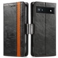 thumbnail image 3 of Case for Google Pixel 6A Cover Leather Wallet Folio Case Book Design Flip Magnetic Closure - Black, 3 of 5