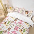 thumbnail image 3 of jejeloiu Rustic Bull Skull Queen Duvet Cover Set Kids,Western Cowgirls Boots Bohemian Exotic Style Bedding For Girls,Reversible,3 Pieces(No Comforter), 3 of 6