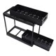 thumbnail image 1 of Organizador debajo del fregadero deslizante extraíble de doble capa debajo del fregadero organizador de encimera para baño cocina lavadero negro, 1 of 12