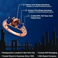 thumbnail image 2 of Gem Stone King 18K Rose Gold Plated Silver Red Garnet and Blue Created Sapphire Filigree Style 3 Stone Ring for Women (2.73 Cttw, Oval 8X6MM and 6X4MM) (Size 6), 2 of 6