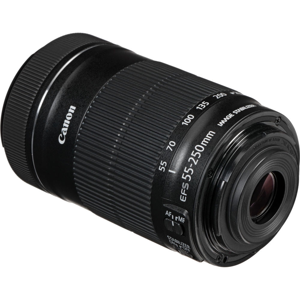 Canon EF-S 55-250mm f/4-5.6 IS STM Lens (8546B002) + Filter Kit +