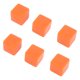 thumbnail image 4 of 6 cubos de dados en blanco, bloques de dados sin terminar para manualidades, rompecabezas para fiestas, dados de 6 caras, cubos de plástico naranja, 4 of 14