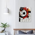 thumbnail image 4 of COMIO Abstract Canvas Wall Art for Living Room Bedroom Home Office Red Grey Black Abstract Canvas Prints Modern Wall Decor Ready to Hang, 4 of 5