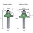 thumbnail image 3 of 6pcs Round Edge Round Cutters With 8mm Shank, Rounded Corner Radius Router Bits, Carbide Router Bits With Bearing For Woodworking:,JU, 3 of 5