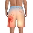thumbnail image 3 of Kdxio The Sunset of Dandelion Pattern Mens Casual Shorts - Drawstring Summer Beach Sports Shorts for Men, 3 of 9
