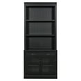 thumbnail image 5 of 83.4"Tall Bookshelf with LED Lighting, Modern Bookcase with 2 Glass Doors and 1 Drawer,Storage Bookcase with Open Shelves for Living Room,Home Office,Black, 5 of 9