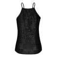 thumbnail image 4 of Sequin Tank Tops Sleeveless Black Sparkle Vest Glitter Tops Elegant Tops Womens Holiday Shirts, 4 of 7