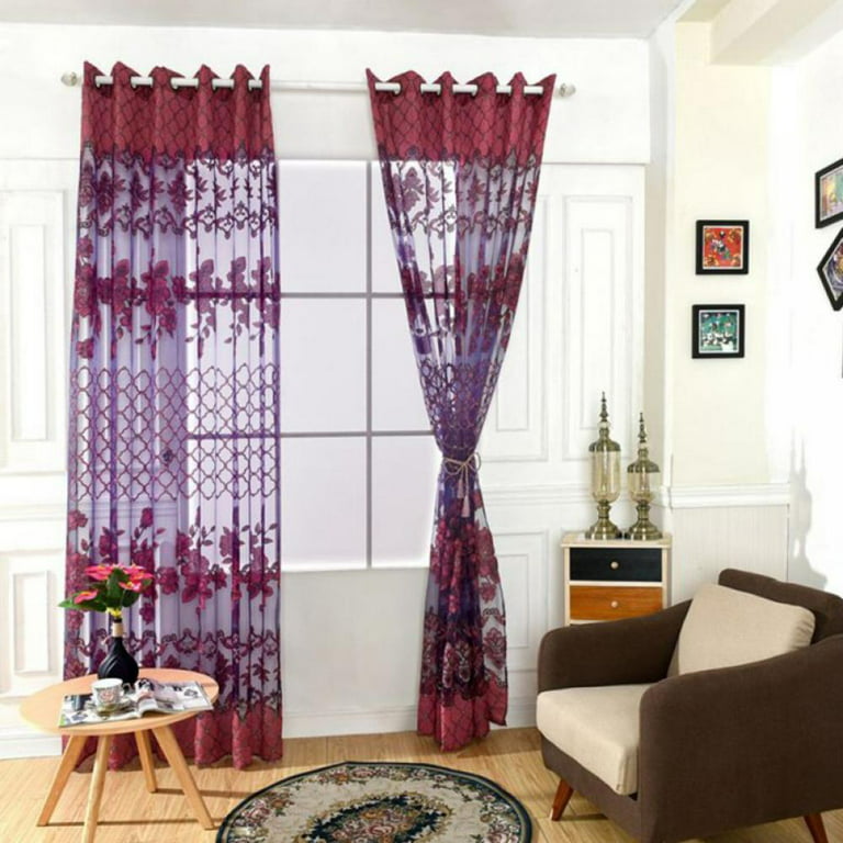 Modern Curtains European-style Window Embroidered Curtain Yarn