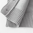 thumbnail image 4 of Babcutegg Kid Girls Sweaters with Button V Neck Soild Color Girls Clothes Gray, 4 of 6