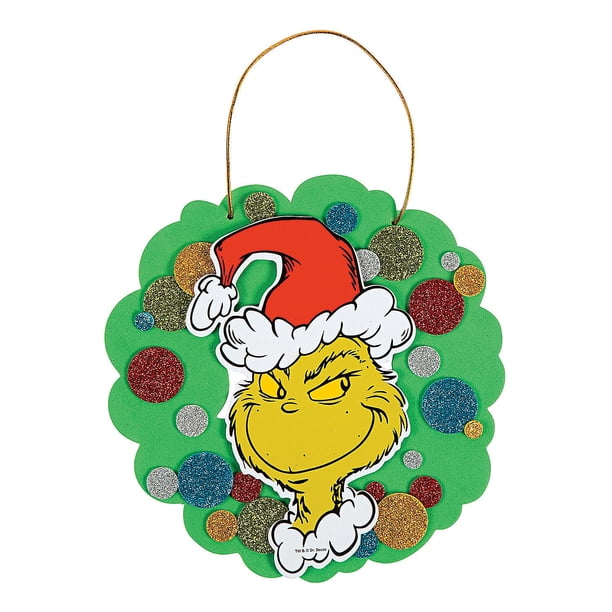 Download Grinch Christmas Foam Wreath 12 Craft Kits 12 Pieces Walmart Com Walmart Com PSD Mockup Templates