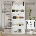 thumbnail image 4 of 36'' x 84'' Wood and Primed Bookshelf Style Barn Door with Mounting Hardware Kit, 4 of 8