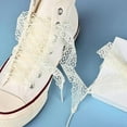 thumbnail image 5 of 2 Pairs Flat Lace Shoelaces for Women: 2.5 CM Wide Lacy Fancy Shoe Laces - 47Inch / 120cm, 5 of 5
