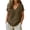 Coffee, variant on Clothes Womens Kelon Summer Tops for Women Cotton Linen V Nec Short Sleeve Shirts Fashion Beach Vacation Clothes, S