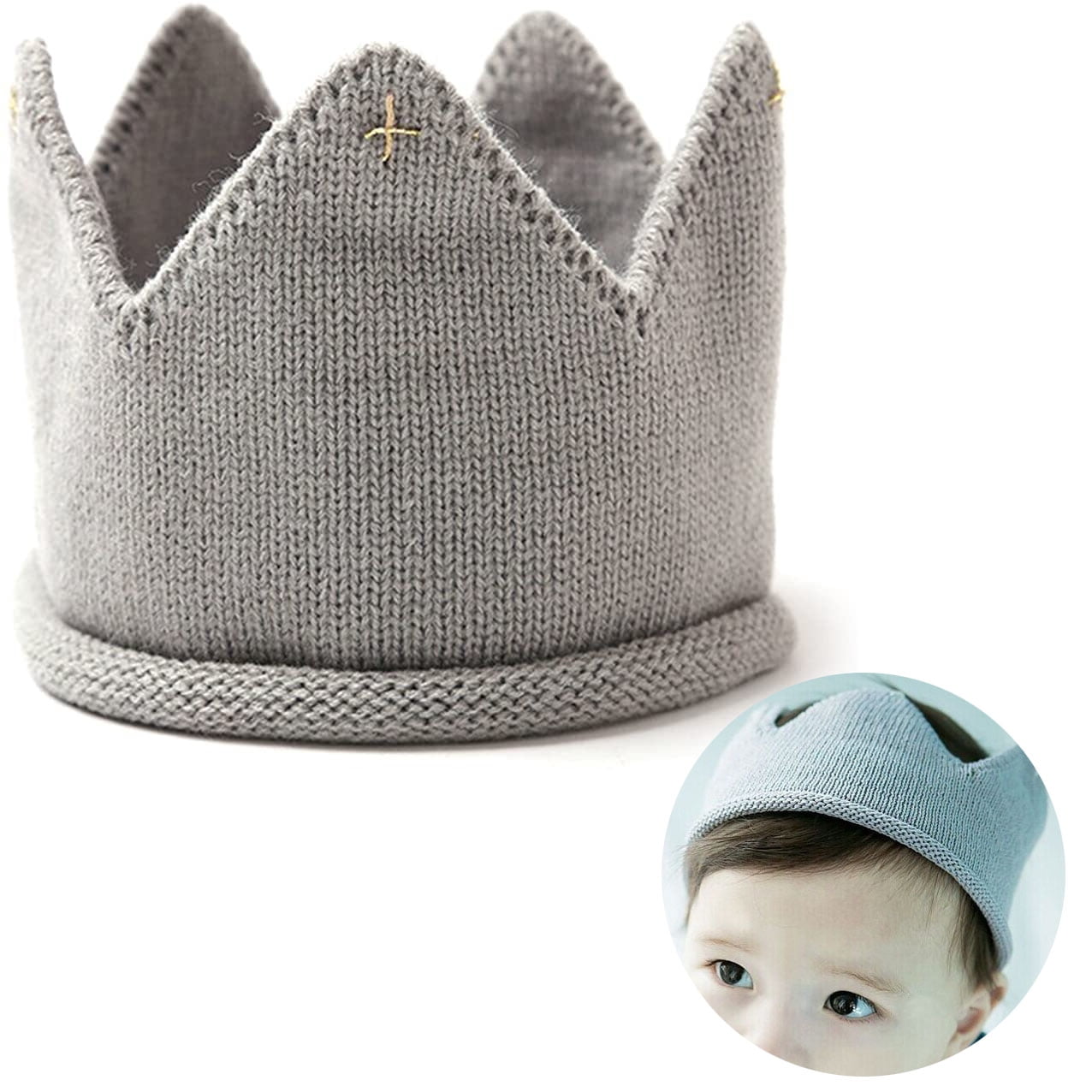 Chapeau D'anniversaire Bébé Couronne - Feutre Réglable - Pour 1 An, Nouveau-né - Accessoire Photo Fête - 5