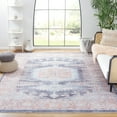 thumbnail image 6 of SAFAVIEH Serapi Glenna Traditional Machine Washable Area Rug, Terracotta/Blue, 10' x 14', 6 of 17