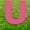 Pink, variant on 20 x 15 in. Letter U Yard Sign, Blue