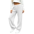 thumbnail image 2 of Lolmot Wide Leg Lounge Pants Women Fashion Ribbed Knit Loose Fit Sweat Pants with Drawstring Stretch Autumn Pajama Pants, 2 of 9