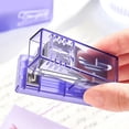 thumbnail image 4 of Yrmaups Mini Stapler for Study, Portable Transparent Handheld Stapler, Effortless One-Finger Stapler for Study, Office, Home, Travel, 4 of 6