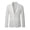 Beige, variant on Men's Jacquard Suit Jacket Tuxedo 1 Button Notched Lapel Tuxedo Party Dinner Wedding Sport Coat White M