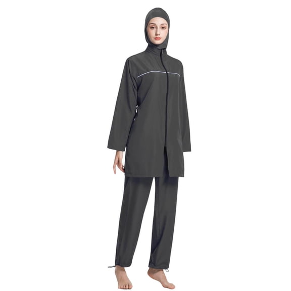 Wdgfv Women Modest Swimsuits Ruffle Full Coverage Arabic 2 Pieces Bathing Suit