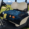thumbnail image 3 of COEQINE Quilted Golf Cart Seat Cover, Folds Like a Bag with Handle for Easy Carry, Universal Fit 51.2"x30.3" for EZGO Yamaha Club Car 2-Seaters, 4 Pockets, Wolf Blue, 3 of 8