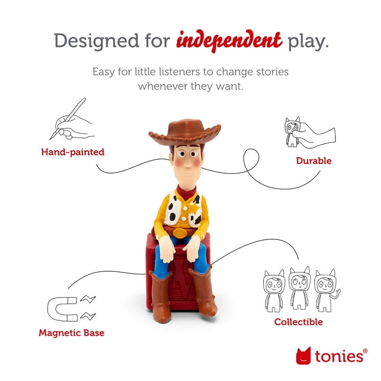 Tonies Disney Pixar Toniebox Audio Player Bundle with Woody, Lightning  McQueen, Nemo, and Mater, for Kids 3+, Red 