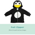 thumbnail image 3 of Cuddle Club Fleece Hoodie Jacket Winter Baby Clothes, Penguin 3-6 Mos, 3 of 6