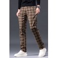 thumbnail image 2 of Mens Vintage Plaid Dress Pants Chino Pants Versatile Casual to Formal Wear, 2 of 8