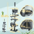thumbnail image 3 of PawHut Floor to Ceiling Cat Tree, 230-250cm Adjustable Tall with 2 Condos, 3 of 10