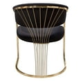 thumbnail image 5 of Solstice Dining Chair in Black Velvet w/ Polished Gold Metal Frame by Diamond Sofa, 5 of 8