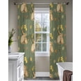 thumbnail image 4 of Easter Bunny Sheer Curtains 63 Inch Length 2 Panels Set for Living Room/Bedroom, Spring Yellow Flowers Country Plants Green Kitchen Curtains Grommet Semi-Sheer Curtains Window Treatments 42"x63"x2, 4 of 7