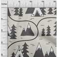 thumbnail image 2 of oneOone Cotton Poplin Dusty Gray Fabric Mountain Pattern Fabric For Sewing Printed Craft Fabric By The Yard 56 Inch Wide, 2 of 5