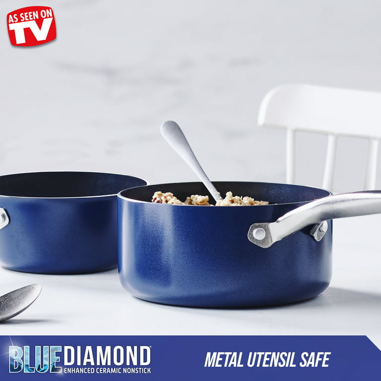 Blue Diamond 20 Piece Ceramic Non Stick Cookware Set & Reviews
