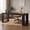 Black, variant on Homieasy 78.7 Inch Extra Long Two Person Desk, Heavy Duty Workstation Computer Desk for Home & Office, Nature Oak