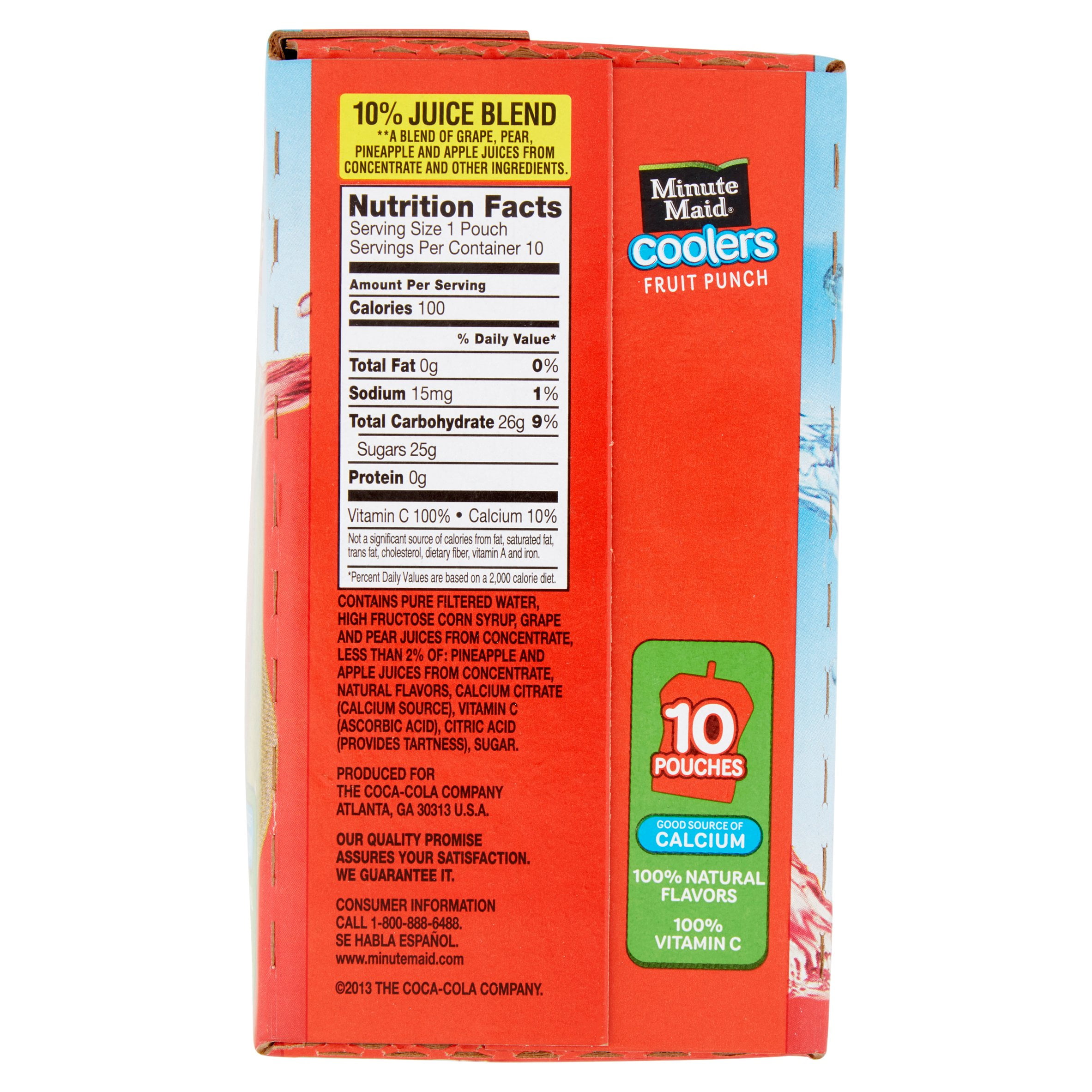 Minute Maid Coolers Fruit Punch Nutrition Facts ...