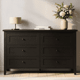 thumbnail image 4 of RichYa 6 Drawer Dresser for Bedroom,Chest of Drawers with Metal Knobs,Dresser for Closet,Kids,Black, 4 of 9