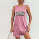 thumbnail image 2 of Vestido de Verano para Mujeres, Vestido de Cuello Redondo sin Mangas de Bolsillo de Impresión de Moda Casual Hecha de 95% Poliéster 5% Spandex para Primavera Verano, Vestido Sexy para Mujeres, 2 of 5