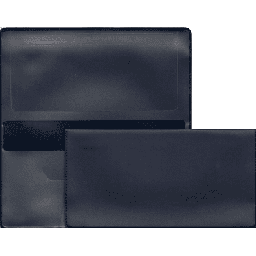Vinyl Checkbook Cover for Top Tear Personal Checks (Midnight Blue)