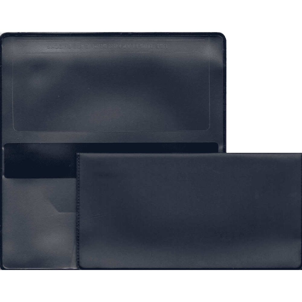 Vinyl Checkbook Cover for Top Tear Personal Checks (Midnight Blue
