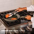 thumbnail image 3 of Thyme & Table 12-Piece Ceramic Non-Stick Cookware Set Granite Collection - Dusty Moss with Champagne, 3 of 10