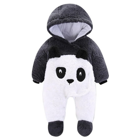 

DUAONETS Autumn and Winter Thickened Warm Fuzzy Baby Out Wear Clothes Baby Cotton Winter Clothes Children s Crawling Clothes
