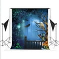 thumbnail image 1 of BSDHOME Polyester Halloween Photo Booth Cartoon Magic Forest Backdrop Animals Props for Fotografia Professional Photography Background Studio 5x7ft, 1 of 4