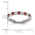 thumbnail image 6 of 14k White Gold 7/8 carat Lab Grown Diamond VS/SI+ G+ and Lab Created Ruby Size 8.5 Eternity Band, 6 of 6