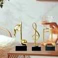 thumbnail image 6 of Desktop Decor,3 Pieces Music Note Resin Sculpture Table Statue Indoor Centerpiece Ornament Piano Lovers Craft Birthday Art Decor, 6 of 9