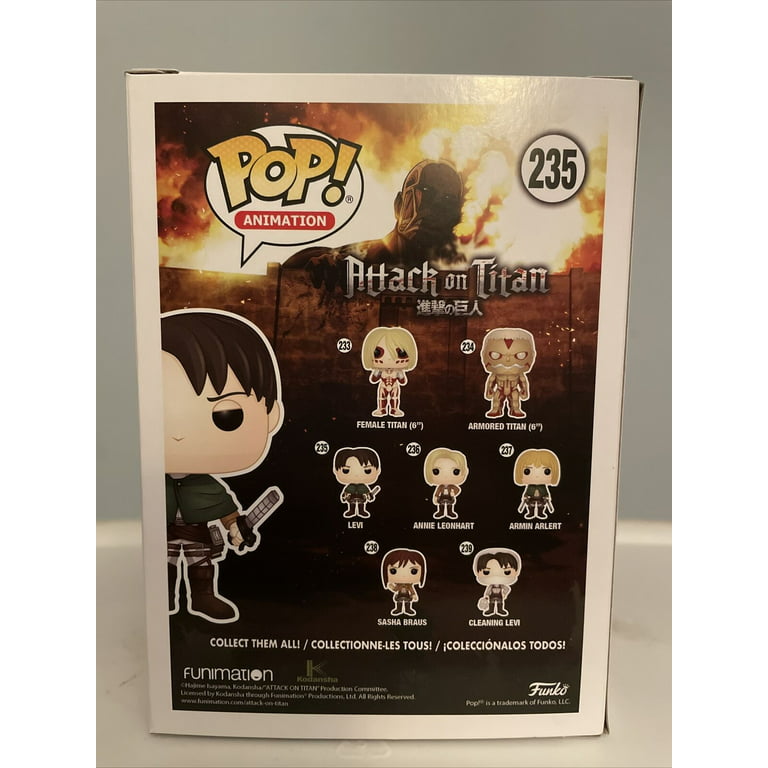 Funko Anime #235 Levi Attack On Titan AOT **In Hand** New with protector  Boys and girls birthday gift collectible ornamen?+Plastic protective shell? POP! 
