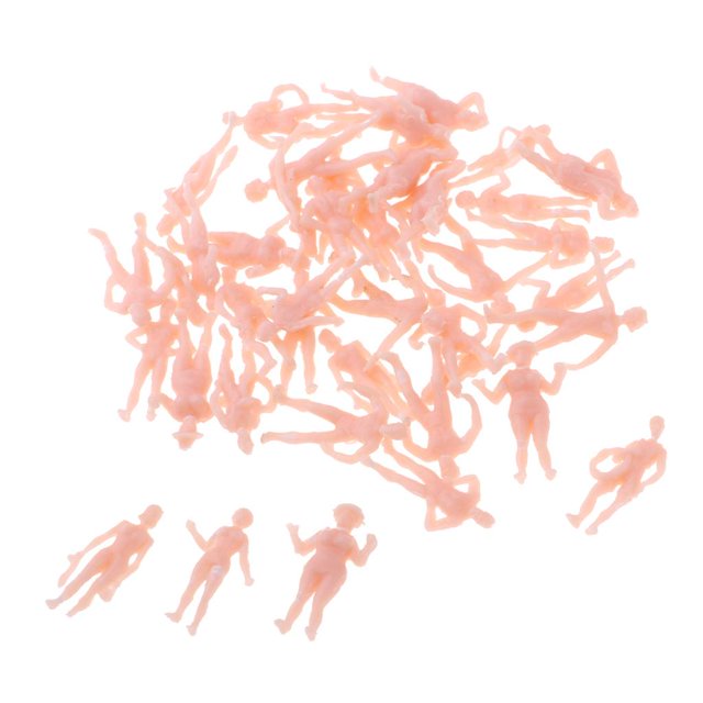 40 Uds Miniatura Mini Personas Figuras Tren Ferrocarriles Dioramas Escala 1/87 HO