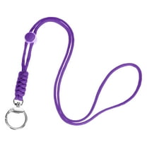 Uxcell 1-Pack Lanyards for ID Badges, Purple Adjustable Keychain Long Key Neck Lanyard Strap with Round Clasp ID Holder Folder